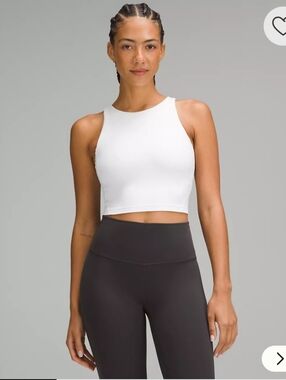 Avia White High-Neck Cropped Tank